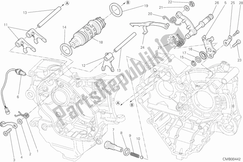 Todas as partes de Controle De Mudança De Marcha do Ducati Diavel Carbon FL Thailand-Brasil 1200 2015 Todas as partes de Controle De Mudança De Marcha do Ducati Diavel Carbon FL Thailand-Brasil 1200 2015